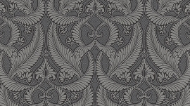 barok behang Erismann Serail grijs zwart zilver 6807-15