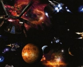 jongens starwars ruimte planeet ruimteship behang