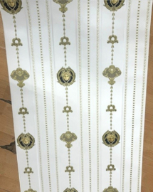 Versace Medusa koppen goud wit Griekse styl