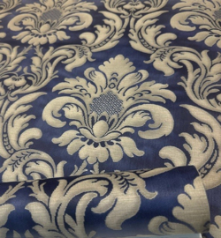 cafe kroeg behang barok marine blauw goud klassiek