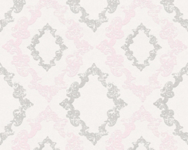 roze ruiten barok behang 329892