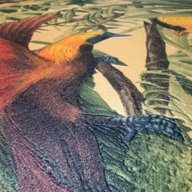 Junge behang paradijs vogels sierdieren vintage