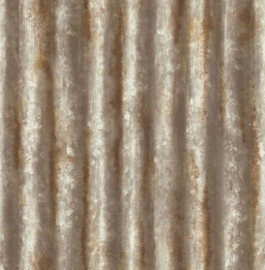Dutch Reclaimed behang FD22334 Corrugated Metal Rust