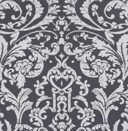 zwart wit barok behang vintage Ornamentals 48656