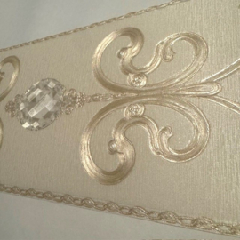 Diamanten rand creme goud glans satijn hermitage