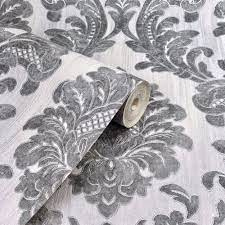 FINE DECOR MILANO BAROK BEHANG ZILVER M95585