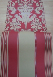 rood goud vinyl barok behang 9698-30