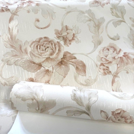Bloemen behang  rozen 70cm breed Italiaans vliesbehang 95983-3