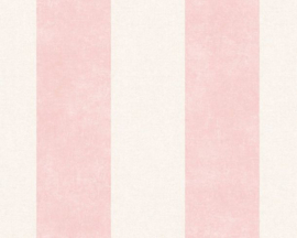 wit roze strepen behang  36718-4