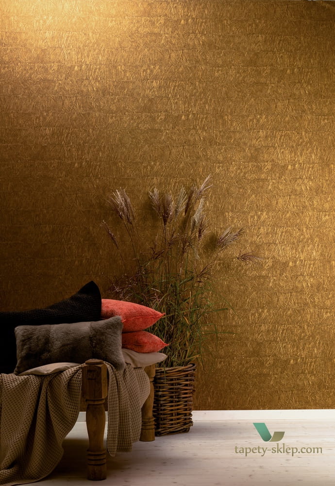 Goud bronz vliesbehang marburg 31020