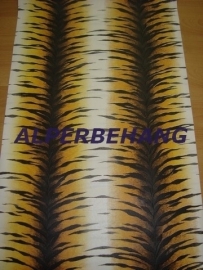 zwart geel  tijgerprint vlies behang 73