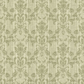 Groen ornament behang  fd21024