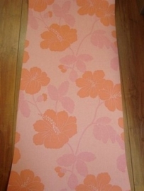 behang roze zalm bloemen trendy opruiming 12