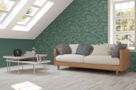 AS Creation bloemen behang groen 39340-1