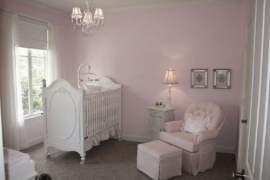 babykamer behang roze effe uni 610628