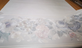 Bloemen behangrand blauw rose breed 60292