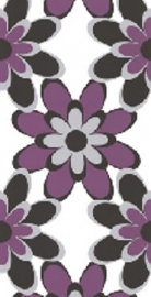 paars grijs wit modern bloemen behang 8830-25