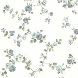 Bloemen behang floral blue fd68728
