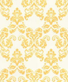 geel wit barok behang glitter 072142