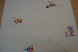 kinder behang wit blauw geel winnie the pooh behang 07