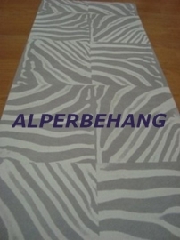 zebraprint vlies behang wit zilver x566