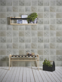 AS Création vliesbehang patchwork tegel 37388-3