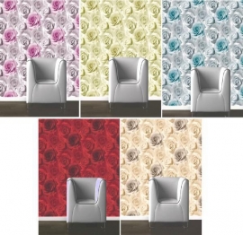 roses rozen 3d romantisch modern trendy behang xx56