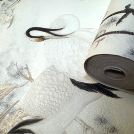 kraanvogel dieren vinyl behang 7686-36 Jungle