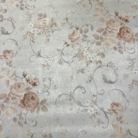 Engels bloemen Behang met Pioenrozen Romantische Rozen 95894-5