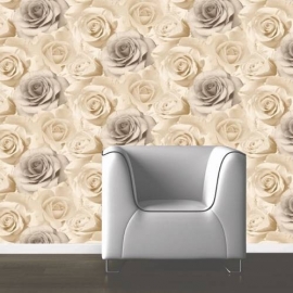 bloemen rozen behang 119504