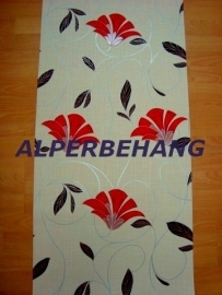 rood bloemen vinyl behang 148