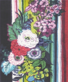 158115 photowallXL flowers rood paars groen bloemen fotobehang