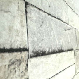 3D steen behang grijs zandkleur taupe beige landelijk
