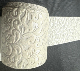 motief behangrand beige wit