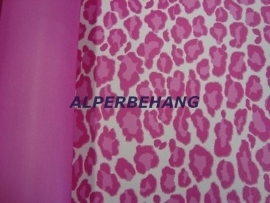 dierenprint behang luipaardprint wit roze x591