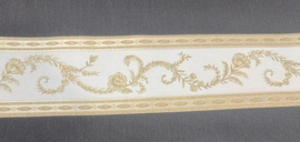 Goud wit behang rand bloemen Hermitage