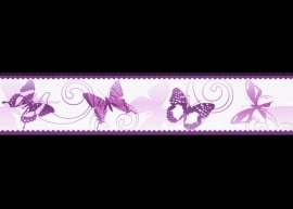 vlinder behangrand paars 9012-24