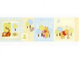 blauw geel mooi lief winnie the poeh behangrand 39