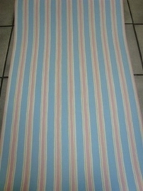 opruiming blauw roze streep behang 66