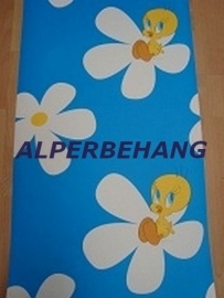 kinder behang twitty blauw wit 517