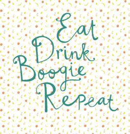 Eijffinger Rice 2 Wallpower 383617 Eat Drink Boogie Repeat