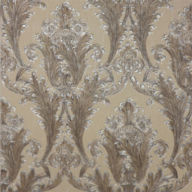 Arthouse Vintage Figaro Italian Damask Pattern Textured Glitter Vinyl Wallpaper (Charcoal 291203)