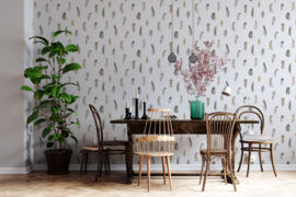 Behang met veren G56402 Global Fusion