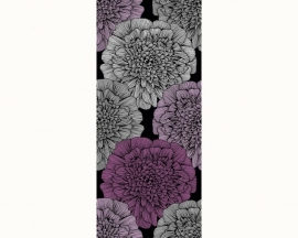 94248-1 paars zwart grote bloemen zelfklevend behang