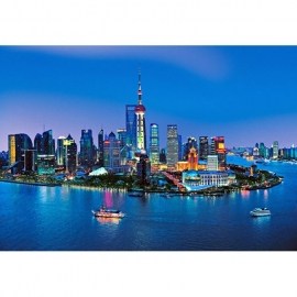 foto behang Idealdecor Shanghai Skyline 135