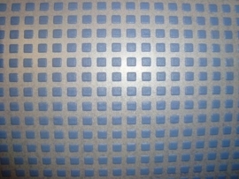 blauw zilver blokjes ruitjes vinyl behang opruiming 114