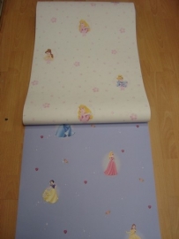 meisjes roze blauw geel prinses behang 28