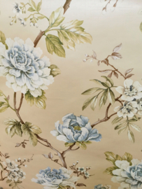 Blauw bloemen behang wallpaper 256122
