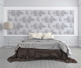 Behang tropical exotisch palm bladeren 36505-4