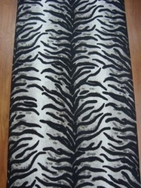 tijgerpring zwart grijs dieren print vinyl behang 80